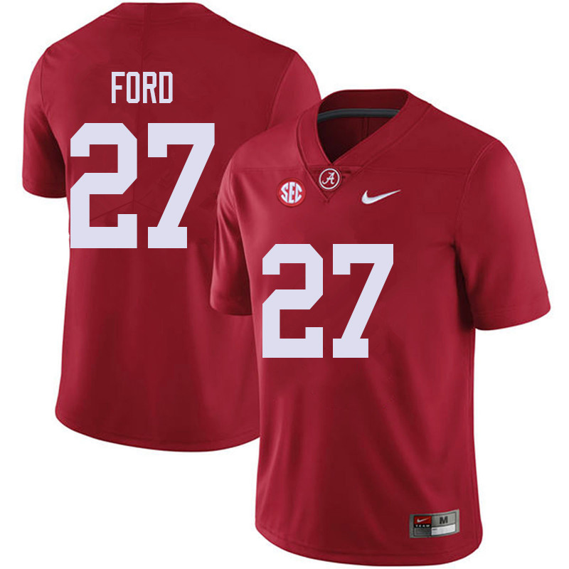 Alabama Crimson Tide Men's Jerome Ford #27 Red NCAA Nike Authentic Stitched 2018 College Football Jersey PS16O58OJ